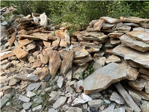 Yellow Rusty Slate Irregular Flagstone Natural Split Culture